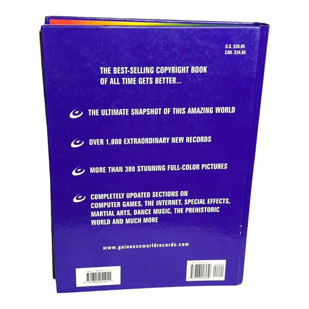 2001 Guinness Book Of World Records Hardcover Large Book‎ Brand New